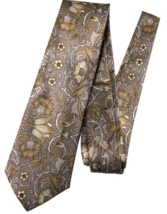 [MaRowsm] Men s Tie, Suit, Formal, Business, Job Hunting, Floral Pattern (Gray)