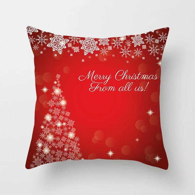 Christmas Themed Pillowcases Car Accessories Office Santa Claus Living Room Sofa Home Pillowcases