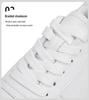 Men's 6cm Height-Increasing Breathable White Leather Sneakers