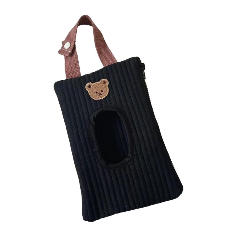 

Детская коляска, карман для салфеток, портативный футляр для салфеток, удобный держатель для бумаги, сумка для хранения, стильная коробка для салфеток для занятых родителей чёрный