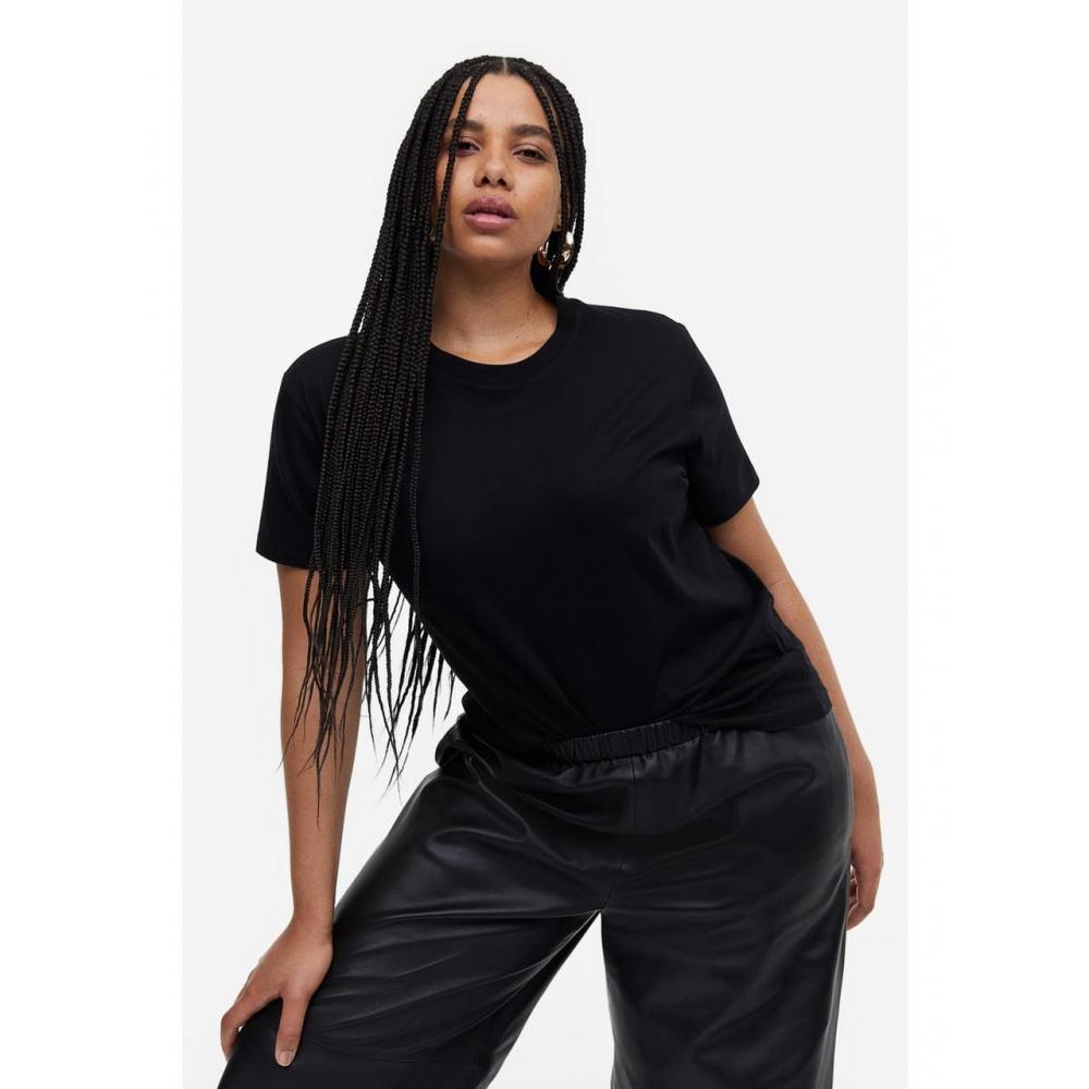 

H&M Cotton T-Shirt Black 0963662002