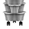 6-Tier Plant Tower With Wheels Stackable Plant Towers ABS Vertical Planter Tower For Strawberry Green Ivy Balcony Terrace