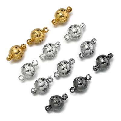 10Sets Magnetic Clasps 6mm/8mm/10mm Buckle Hook Round Magnet Converter Clasp For Bracelet DIY Jewelry Making Findings