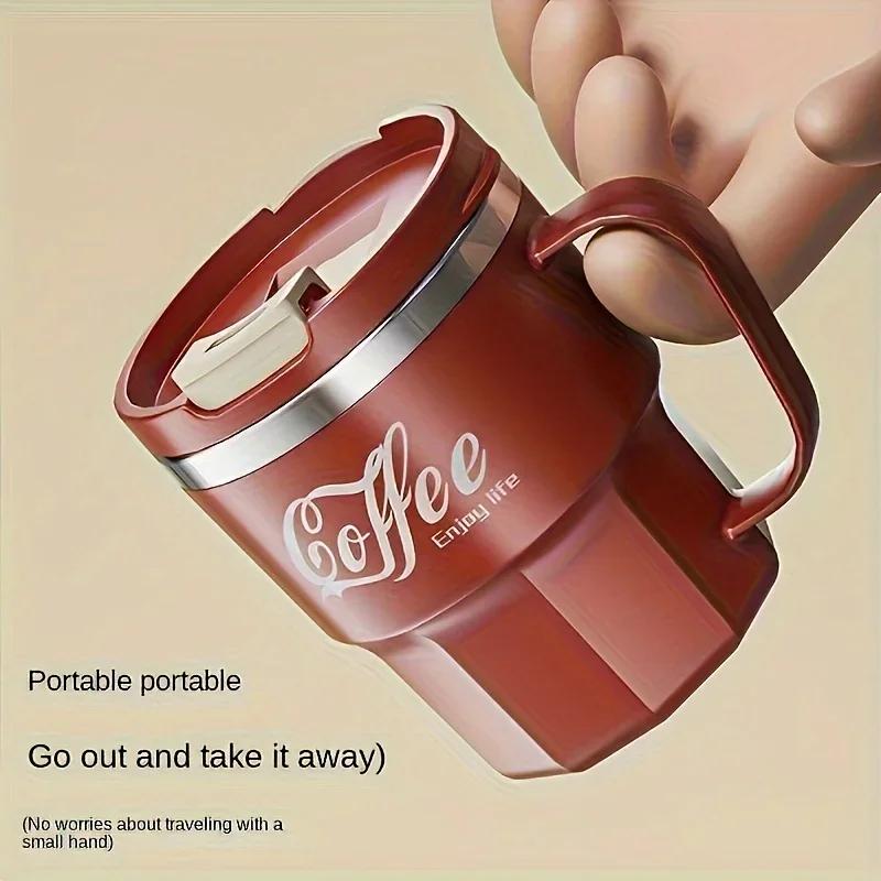 Hot Selling Insulated Cup, 304 Stainless Steel Water Cup, Household with Lid, Anti Drop Mug, Office Cup, Dormitory Cola Cup