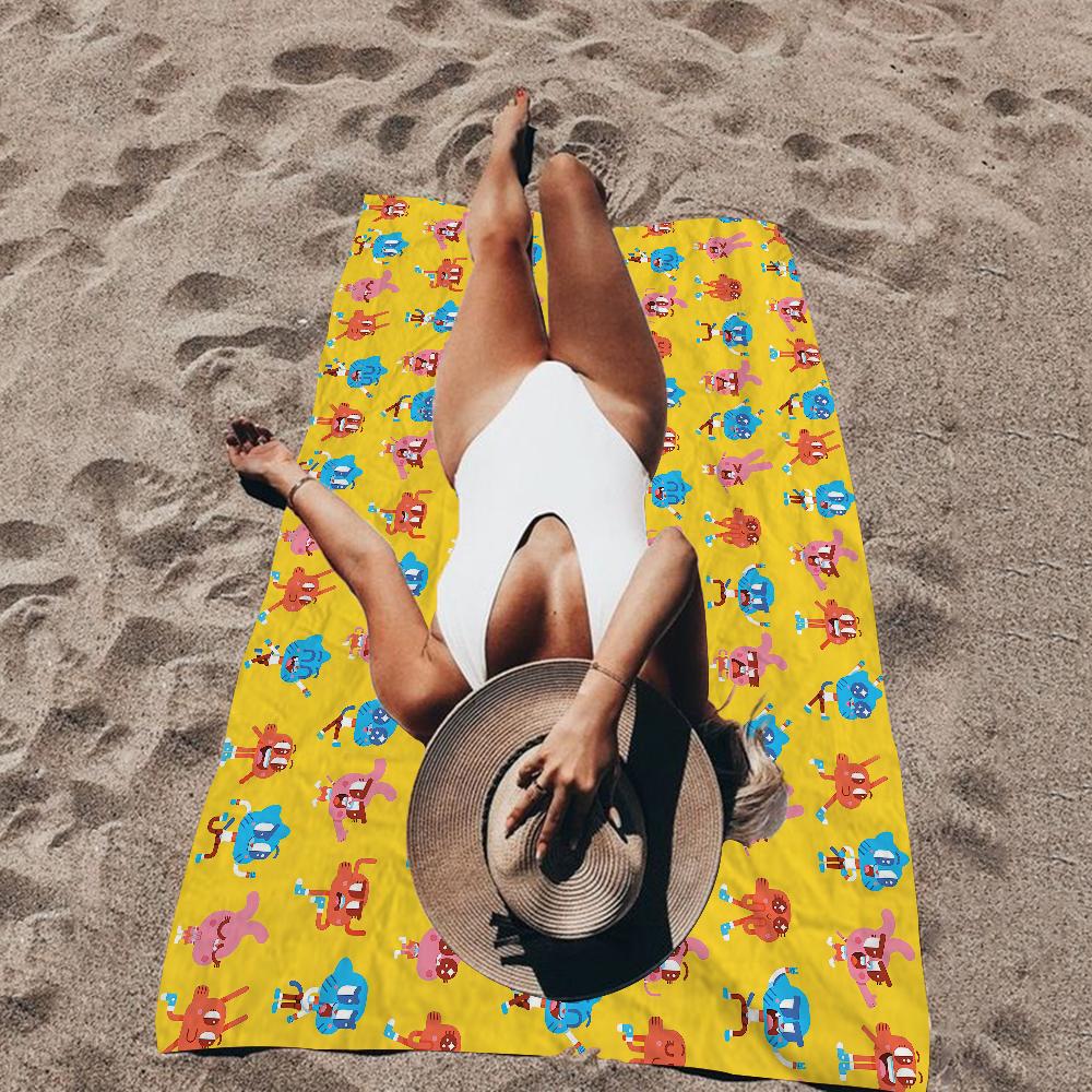 The-Amazing World G-Gumball Towel Microfiber Beach Towel Absorbent Quick Dry Soft Yoga Swimming Resort Mountain Climbing Towel