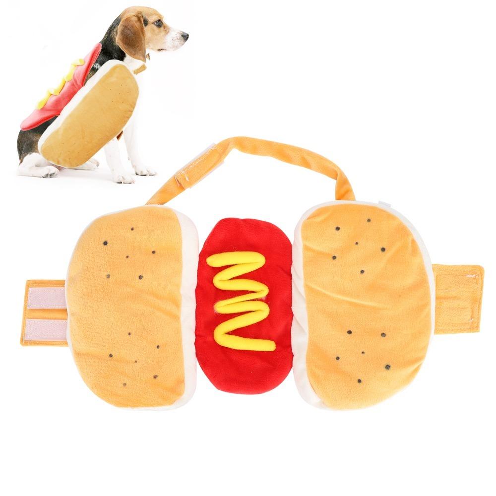 Polyester Fabric Hot Dog Pet Costume Funny Pet Transformer Suit Daily Wear Dress Up