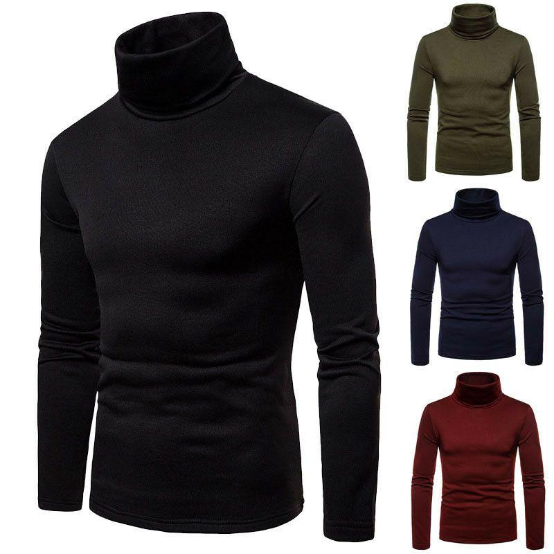 Cotton Thermal Mens Turtle Neck Skivvy Turtleneck Sweaters Stretch Tops Shirt