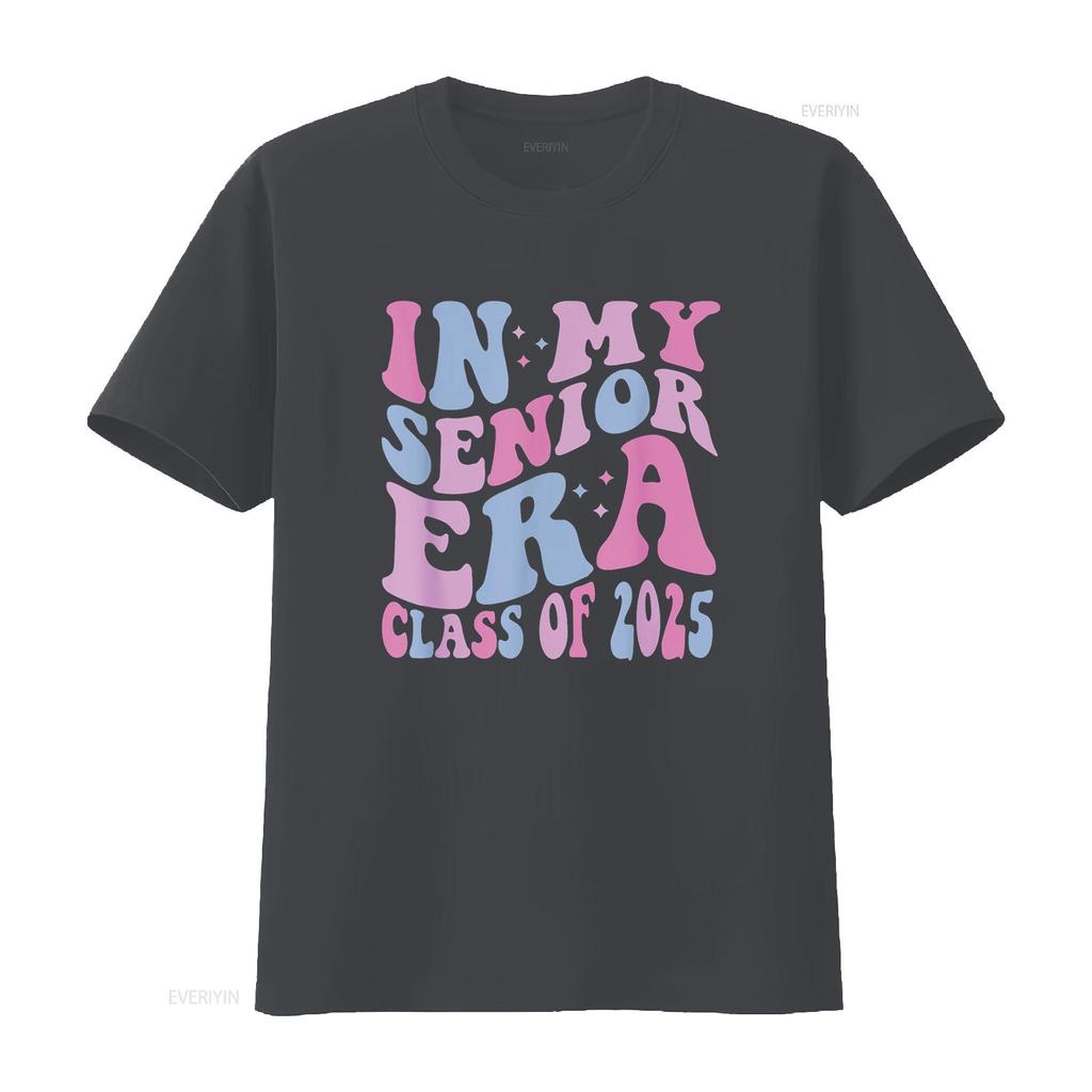 In My Senior Era Class of 2025 T Shirt vintage Washed Comfortable Top For Everyday Wear Slightly Casual fashion Versatile