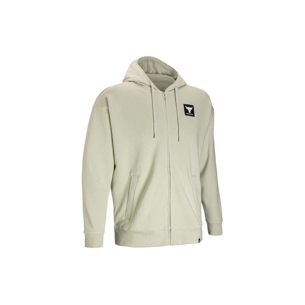 Under Armour Project Rock Solid Color Hooded Zip-Up Casual Jacket Men Jacket Dusty-Pink Gray 1383598-273