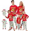 Juletrykk Søt familiesett Pyjamas, hjemmeklær, familiesett med lange armer toppbukser