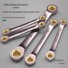 Double-Head Black Nickel Ratchet Wrench, 72 Teeth, High Hardness, Multi-Specification for Auto Repair and Household Use