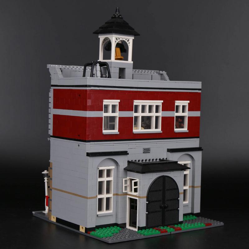 15004 городская улица пожарная команда ратуша строительные комплекты блоки кирпичи 2313 — фото 3