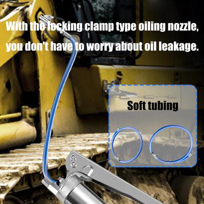 2Pc Heavy Duty Grease Guns Hose 10000PSI Flexible High Pressures Fitting With Quick Connects Coupling For Pneumatic Tool