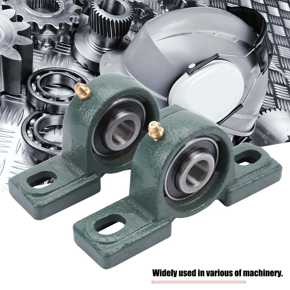 2pcs UCP202 Pillow Block Bearing Ball Mounted Bearing Cast Housing OD 40mm ID 15mm