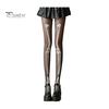 Halloween Skeleton Women Pantyhose Ghost Leg Print Contrast Color Glow at Night Luminous Thin Mesh Terrifying Anti-slip Cosplay Performance Skull