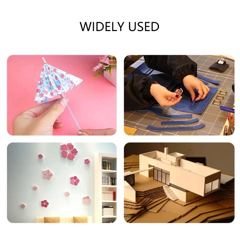 10 Rolls High Strength White Double Sided Tape Strong Adhesive Mounting Tape for Craft Scrapbooking 10Meter Per Roll