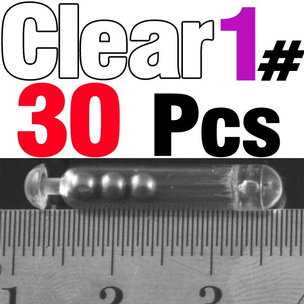 MNFT 30PCS Plastic Rattles Insert Tube for Soft Lure Worm Jig Fishing Lure Fly Tie Tying Fishing Sound Bar Clear and Black Color