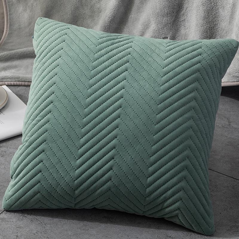 Quilted Velvet Pillowcase Throw Pillow Covers Home Decor Simple Sofa Cushion Cover Decor