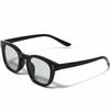 Black X Light Gray Fashion Glasses Clear Colored UV Popular [Berkuto] (Non-prescription) Stylish, Round, Lenses, Lenses, Small, Large, Lightweight,