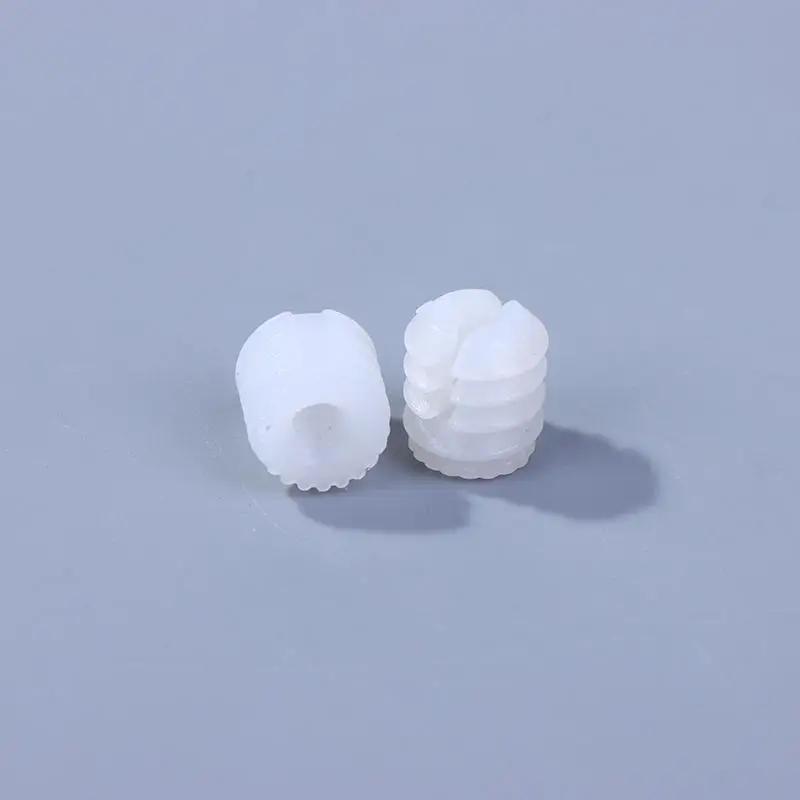 100Pcs White Plastic Dowels Durable Nut Kit Screw Dowel Inserts Bathroom Kitchen Plastic Pre-embedded Rubber Pellets