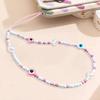 Glass Rice Beads Telephone Lanyard Devil Eye Fashion Cellphone Strap  Girls Gift