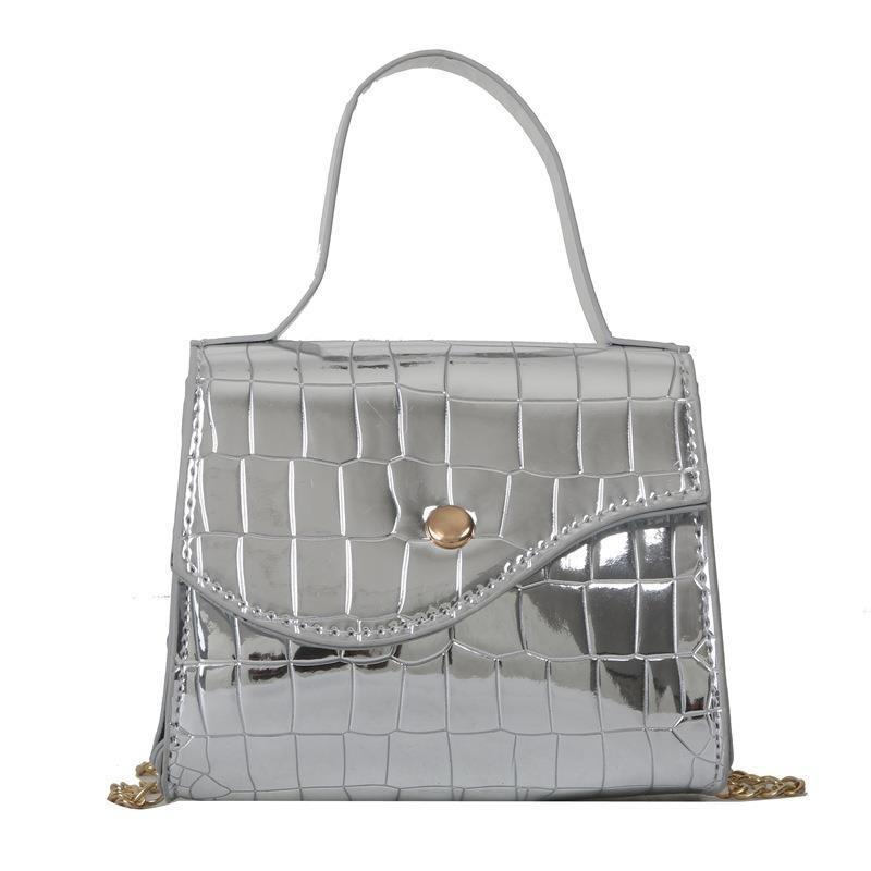 Trendy Mini Crossbody Bag For Women Stylish Summer Flap Bag Faux Leather With Stitching Details In Black Gold Orange Or Silver