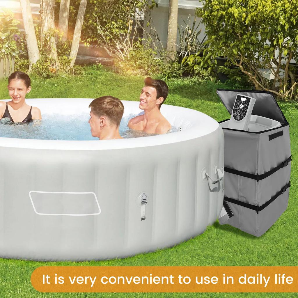 Hot Tub Spa Heater Pump Cover Universal Water Heater Protective Waterproof Insulated Pump Cover For Hot Tub Outdoor Pool Parts