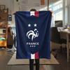 1PC France National Football Team Patterned Flannel Blanket Suitable For All Seasons for Home Decor Warmth and Comfort Gifts Holiday Present
