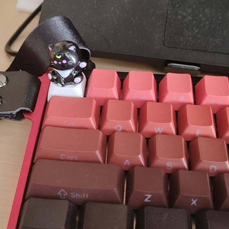 3D Mechanical Keyboards Creative Cartoon Cats Head Gamer Keyboards Keycaps for Office Decompression