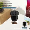 Recessed Round Desktop Power Socket with USB Charging, 60mm Hole