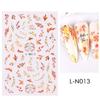 Elegant Ginkgo and Maple Leaf Nail Art Stickers 6 Sheets Easy Apply Nail Decals Women's Nail Decoration for Autumn Nail