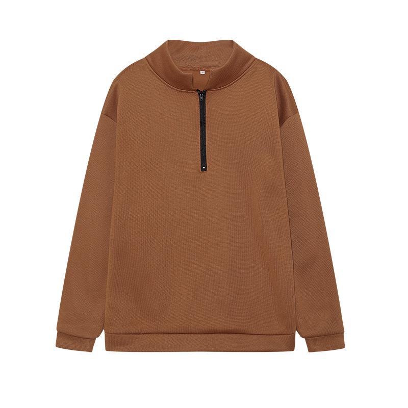 2024 Autumn Winter Women's Casual Half-Zip Pullover Long Sleeve Hoodie