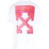 Off-White Back Arrow Printing Pattern Round Neck Short Sleeve Loose Fit White Men's OMAA038E20JER0020125