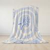 Blue Star Spiral Flannel Blanket Warm Soft Halloween Christmas Couch Warm Cozy Decorative Decor Gift for All Season