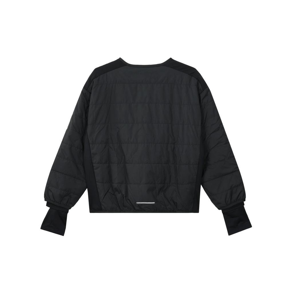 Nike Logo Crew Neck Long Sleeve Jacket Women Jacket Black FB7512-010