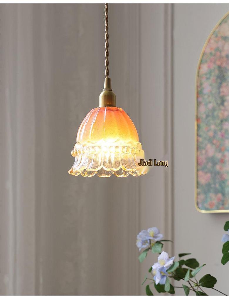 French Modern Glass Pendant Lamp for Bar, Hallway, or Bedroom