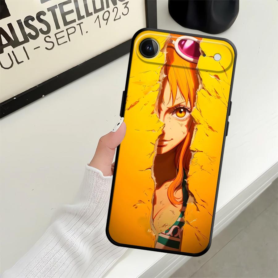One Picec Nico Robin Nami Case for iPhone XR XS Max 13 12 11 17 Pro Max 15 16 14 Plus 7 8 17Air Black Soft Phone Cover