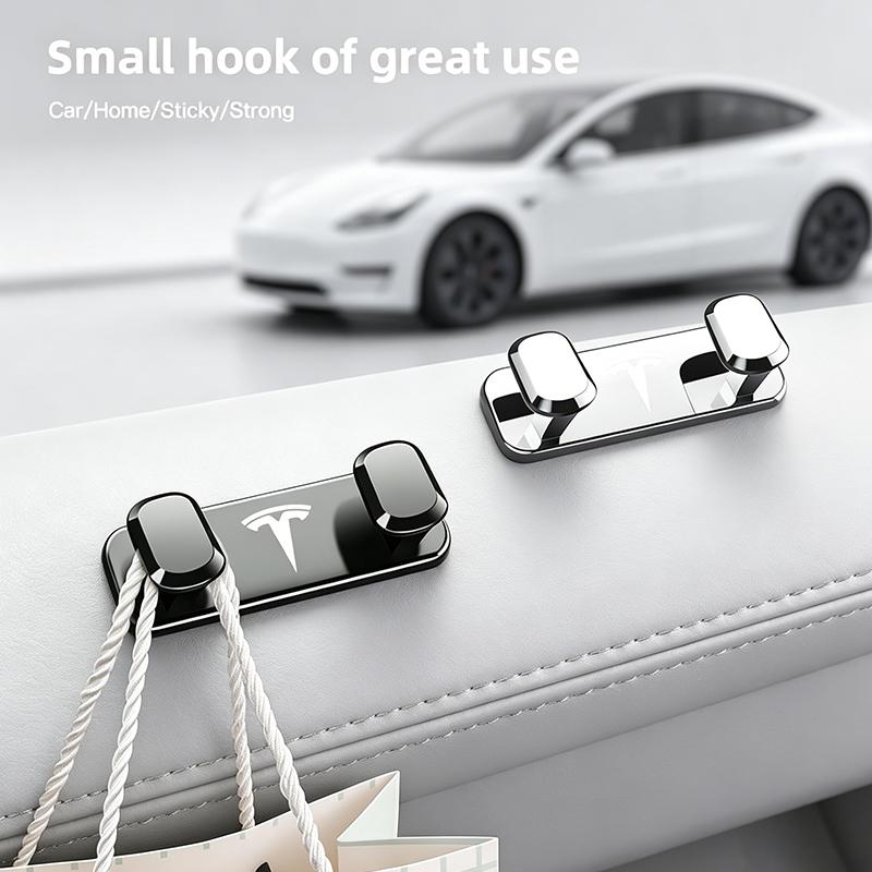 ALQ1 Car Zinc Alloy Storage Hooks Interior Organize Tools Accessories For Tesla SpaceX Model 3 Highland 2023 Model S Model X Model Y