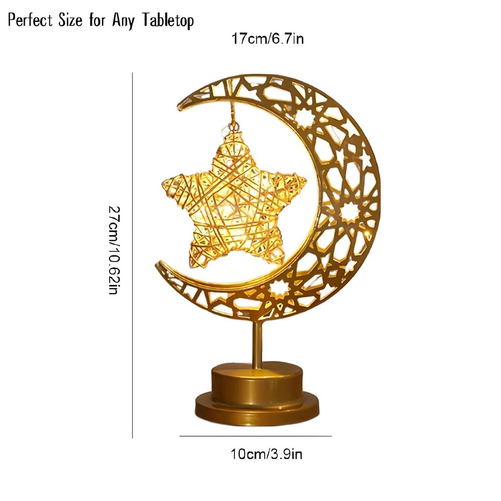 Indoor Led Lights For Living Room Decoration Warm White Desk Lamp Unique Table Lamp Battery Powered Ramadan Decoration 2025