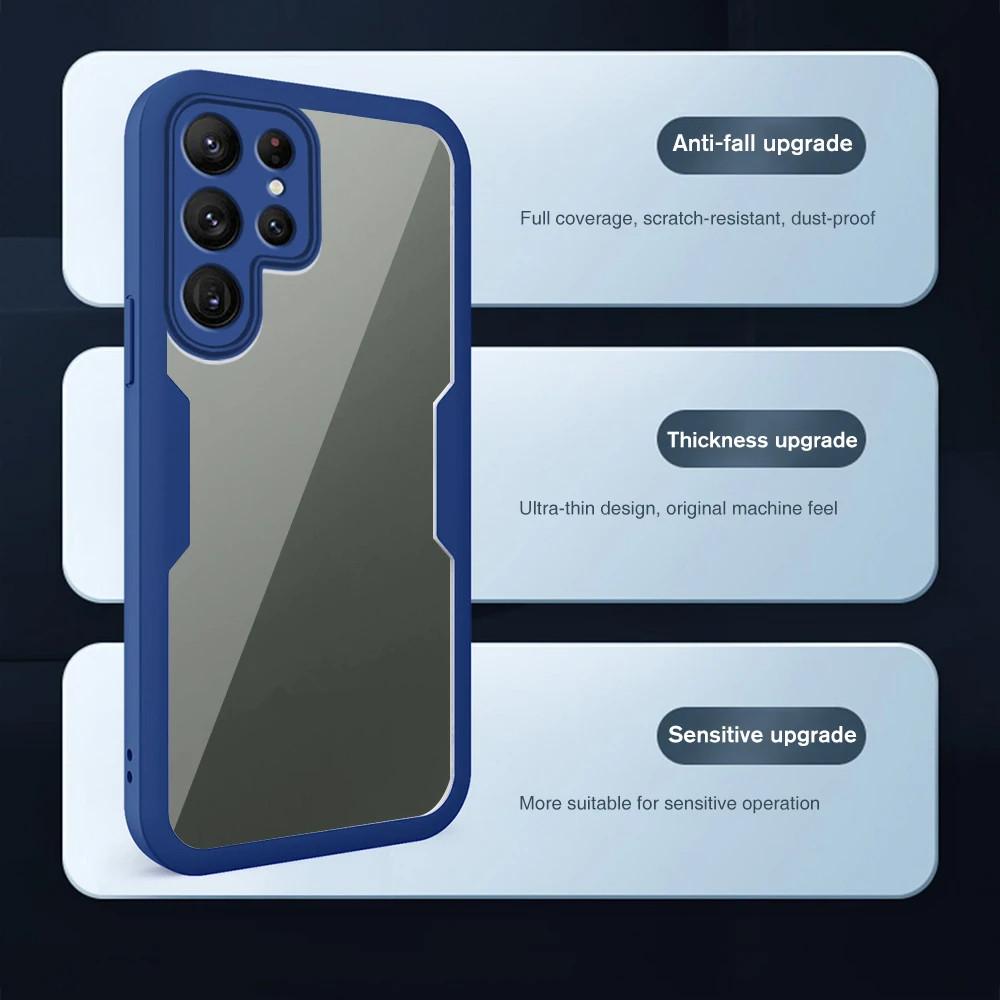 360° Full Body Phone Case for Samsung Galaxy S26 S25 S24 Ultra S23 S22 S21 Plus Transparent Front Back Protective Cover Funda