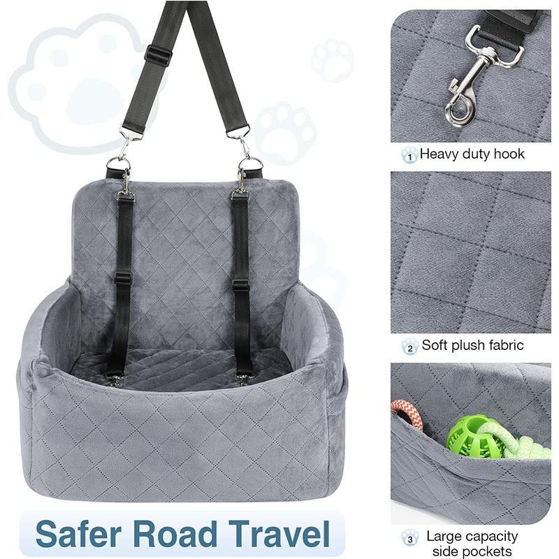New Car Dog Bed Pet Mat for Front and Rear Seats Dog Outdoor Safety Seat Belt Fixed Soft Protection Co Pilot's Pet Nest
