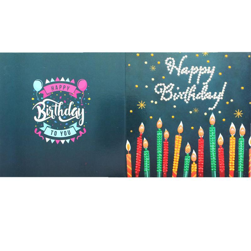 12pcs Handmade Festival Greeting  Cards Diamond Drawing Birthday Thanksgiving Cards Gift For Kids