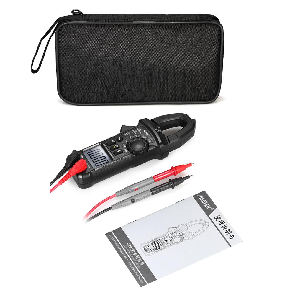 MESTEK Professionelles Echteffektivwert LCD Digitalzangenmessgerät Multimeter AC DC Spannung AC Strom Durchgangsprüfer