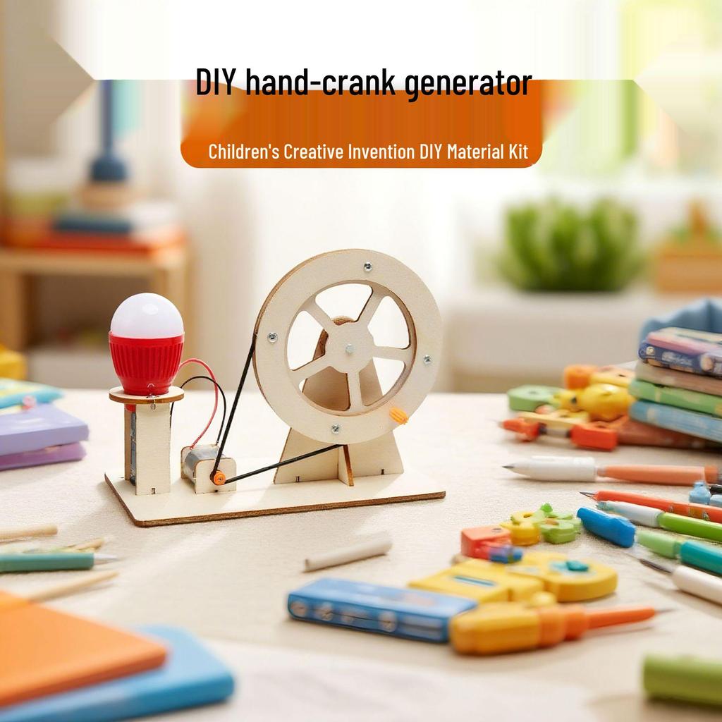 Hand-Crank Generator DIY Science Kit for Primary School Educational Experiments