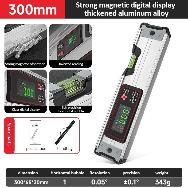 Digital Protractor Angle Finder Portable Electronic Level 0-90° Inclinometer Slope Scale Ruler Bubble Magnetic Level Ruler
