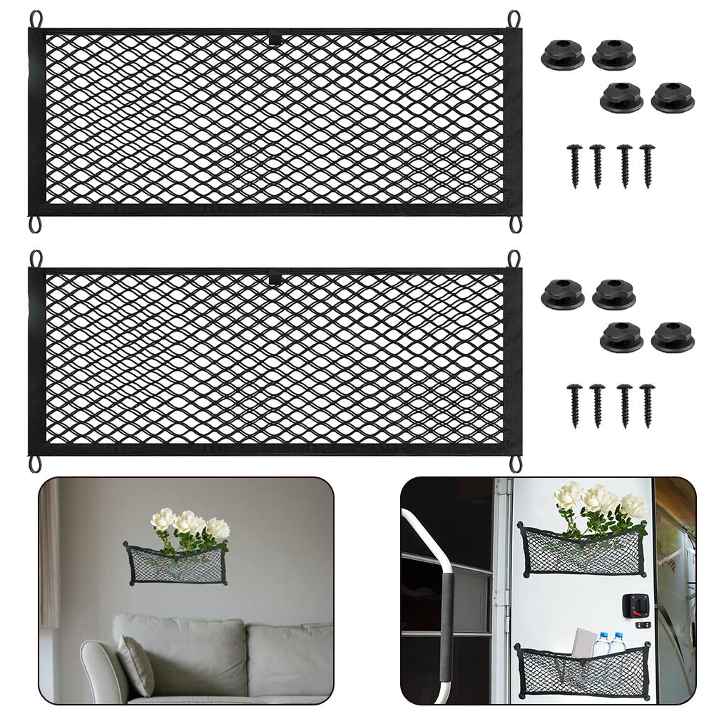 With Screws Storage Net 25*60CM 2pcs Boat Cargo Net
