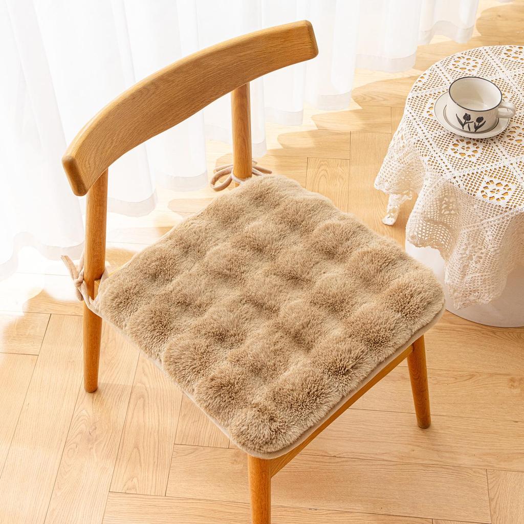 Plush Rabbit Winter Seat Cushion – Thick, Warm, and Comfortable for Long Sitting