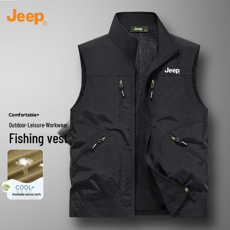 Jeep Men's Multi-pocket Outdoor Fishing Vest