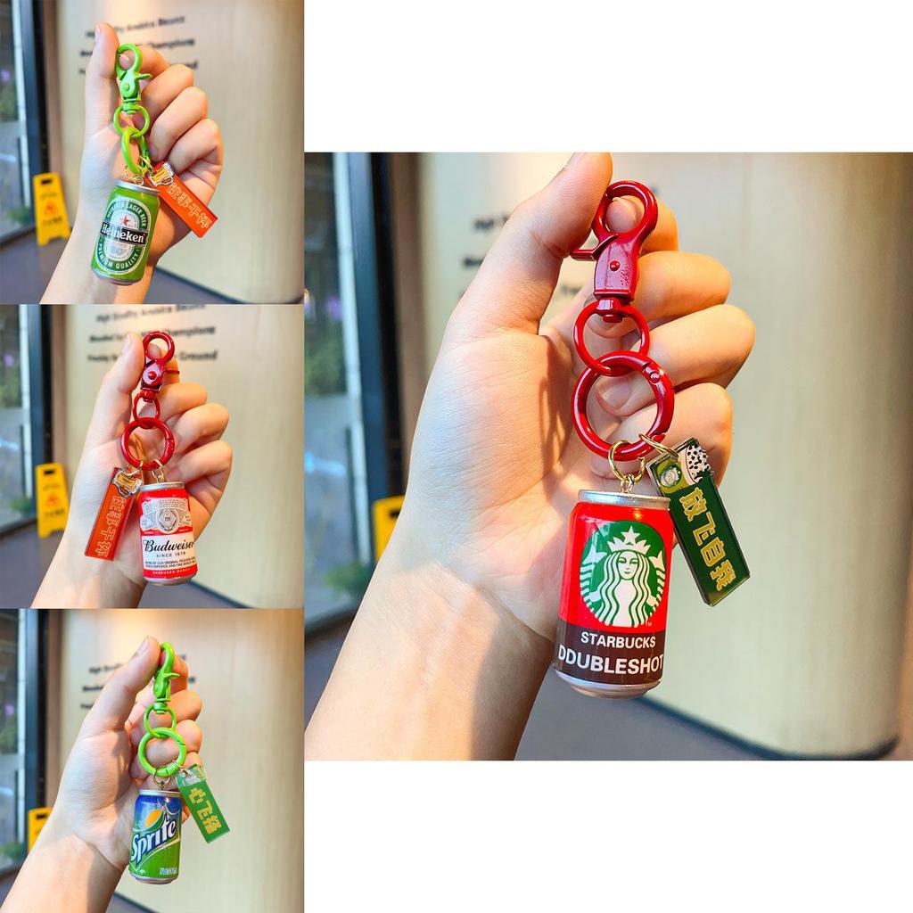 Portachiavi Mini Lattina di Soda in Resina Realistica Accessori alla Moda per Feste e Regali