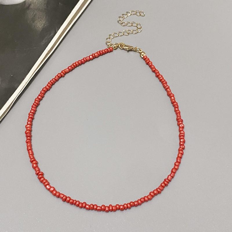 NEW Simple Seed Beads Choker Women Korean Fashion Charm Colorful Handmade Boho Collar Chain Neck Necklace Femme Jewelry Gift